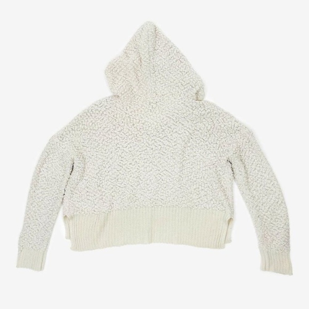Young Fabulous & Broke Popcorn Knit Hoodie Sweater Size S Cream Clean Girl Comfy - Picture 7 of 14